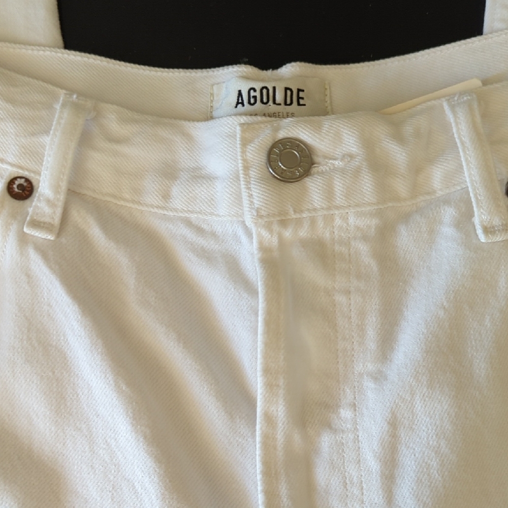 Agolde Crisp White Denim Pants Style Fran. Size 31 Women's 31.5" Inseam